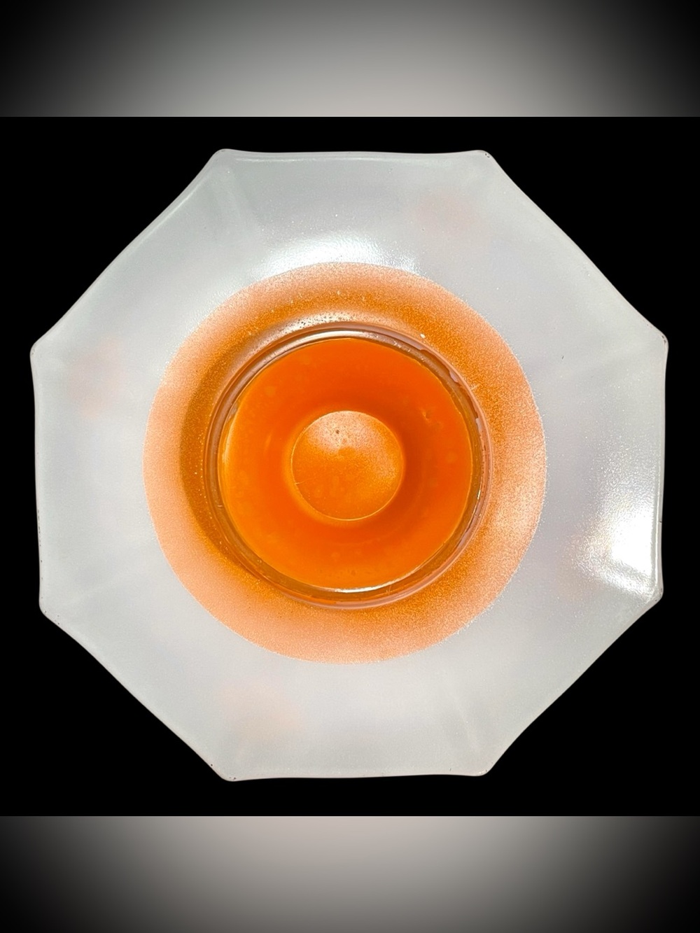 Vintage 1930s Indiana Glass Modern Classic Hexagon Pedestal Console Bowl Platter - Picture 9 of 15
